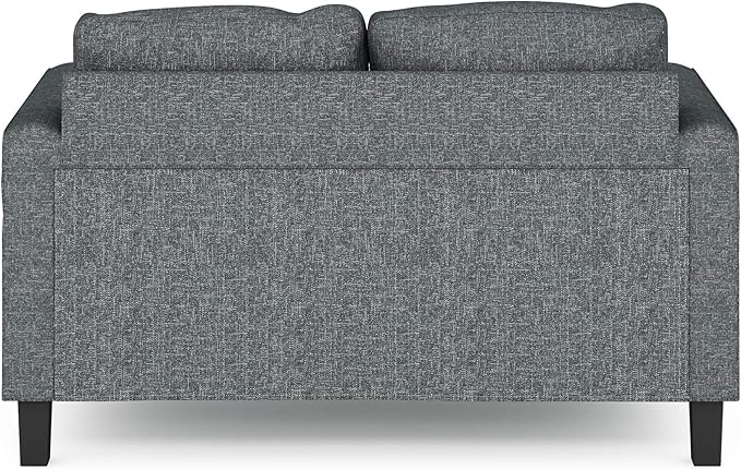 Furinno Bayonne Modern Upholstered Loveseat/Sofa Couch for Living Room Gunmetal