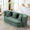 2 in 1 Convertible Sofa Bed 78.8 Modern Loveseat Sofa Couch Curved Folding Sleeper for Living Room Apartment Small Space No Assembly Required Green