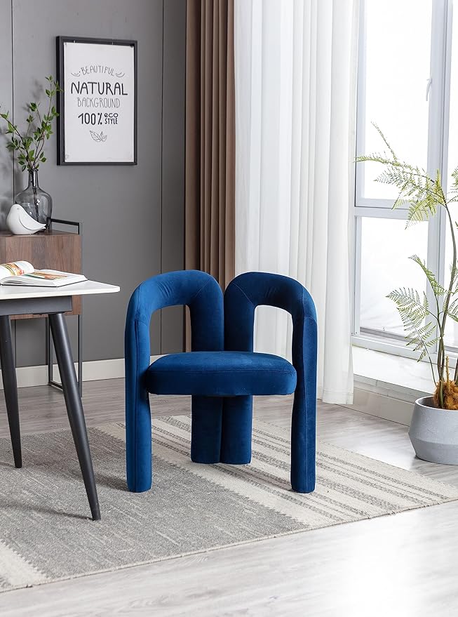 COOLMORE Contemporary Designed Fabric Upholstered Accent/Dining Chair/Barrel Side Chairs Kitchen Armchair for Living Room Set of 2