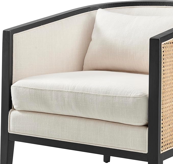 npd furniture and more Tillman Linen Accent Arm Chair w/Rattan