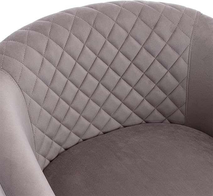 Swivel Barrel Chair Living Room Chair with Nailheads and Metal Base