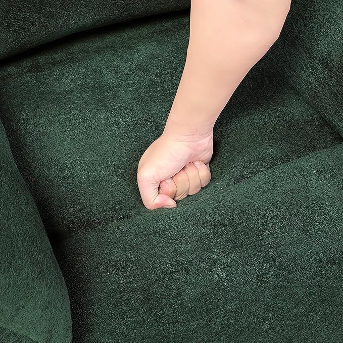 Lexicon Modern Swivel Glider Recliner Chair - Quiet 360 Swivel Chair Durable Microfiber Upholstered 2 Pillows Manual Reclining for Living Room Small Spaces Nursery Apartment Bedroom Green
