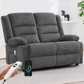 52Inch Power Loveseat ReclinerElectric Reclining Loveseat SofaAdjustable Love seat Recliner Sofa for Living RoomBedroom with Charging Ports(Striped Gray loveseat)