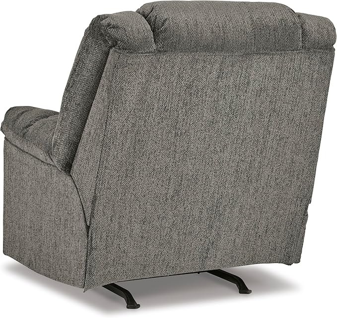 Signature Design by Ashley Kegler Contemporary Tufted Manual Rocker Recliner Gray