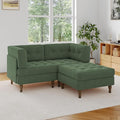 65 L Shaped Modular Sectional Sofa Couch Upholstered Cloud Sofa Bed with Deep Seat for Living Room Bedroom and Apartment Comfy Fluffy Sleeper Sofa with Movable Ottoman