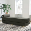 Jaxx Alon Daybed - Fold-Out Sleeper Chaise with Premium Memory Foam Queen-Size Mattress - Made in The USA -Charcoal