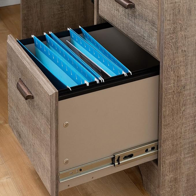 South Shore Versa Weathered Oak Computer Desk with Hutch