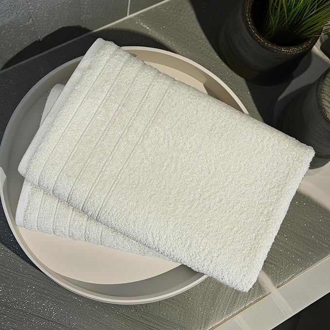 Tens Towels Pack of 2 Extra Large Bath Sheets 35 x 70 Inches 100% Cotton Larger &amp Lighter Weight Quicker to Dry Super Soft &amp Absorbent Oversized Bath Towels Cream