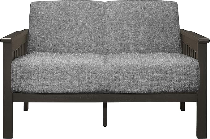 Lexicon Noel 49.5 W Fabric Living Room Sofa Loveseat Gray