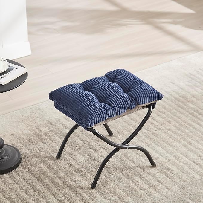 31.5 Lazy Chair1 OttomanLeisure Upholstered Sofa ChairModern Reading ChairLounge Accent Chair with Side Pocket for Small ApartmentLiving RoomBedroomOfficeNavy Blue