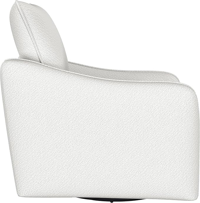 Coaster Home Furnishings Madia Upholstered Slope Arm Swivel Club Chair Vanilla