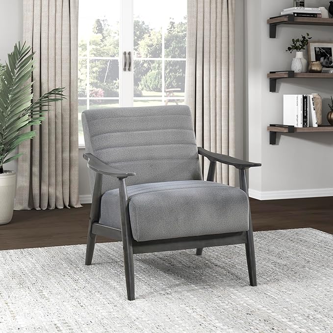 Lexicon Teague Velvet Accent Chair Gray
