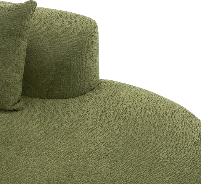 Christopher Knight Home Randa Modern Fabric Upholstered 5-Seater Sofa Oversized Chair Cloud Couch Fully Assembled Long Sofa Chaise Lounge Fully Assembled Olive Green