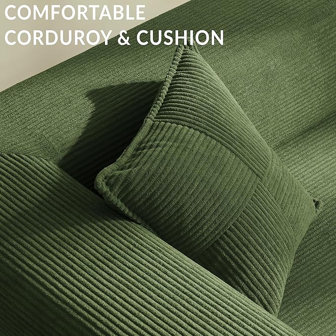 YINIX Foldable Sofa Bed 62'' Folding Floor Couch Compressed Convertable Sleeper Sofa Memory Foam Couch with Pillow Back Support Armrest 4-in-1 Futon Sofa Bed for Living Room Green