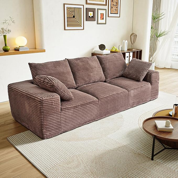Modular Sectional Sofa Cloud Couch Corduroy Fluffy Couch Sectional Couches for Living Room