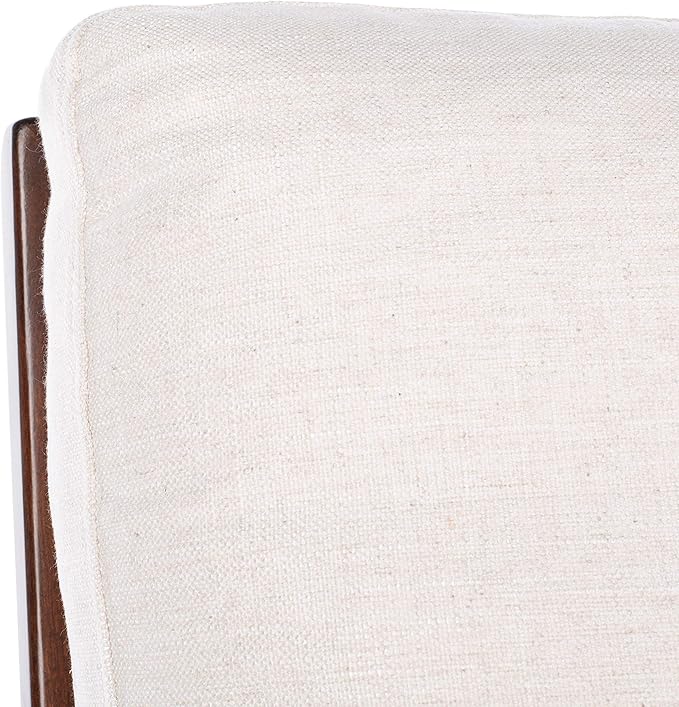 Safavieh Couture Home Moretti Mid-Century Oatmeal Linen Accent Chair