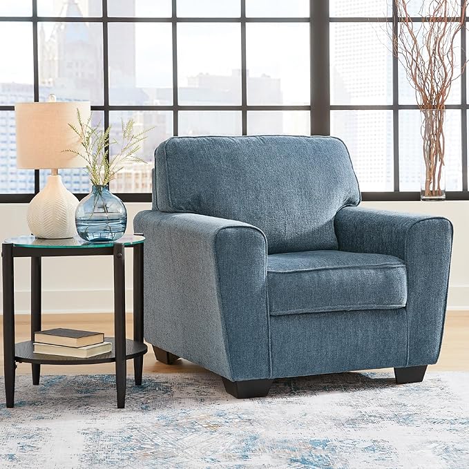 Signature Design by Ashley Cashton Modern Upholstered Chair Blue