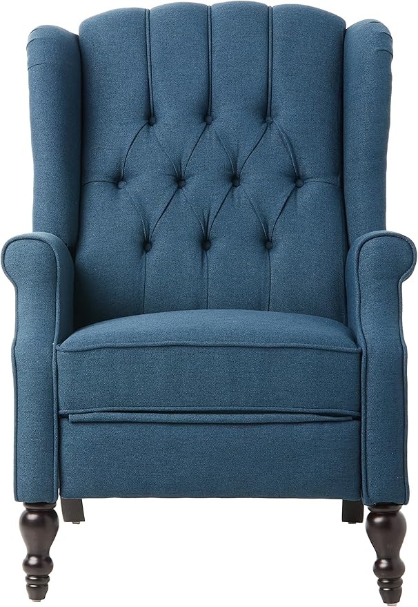 Christopher Knight Home Walter Fabric Recliner Dark Blue