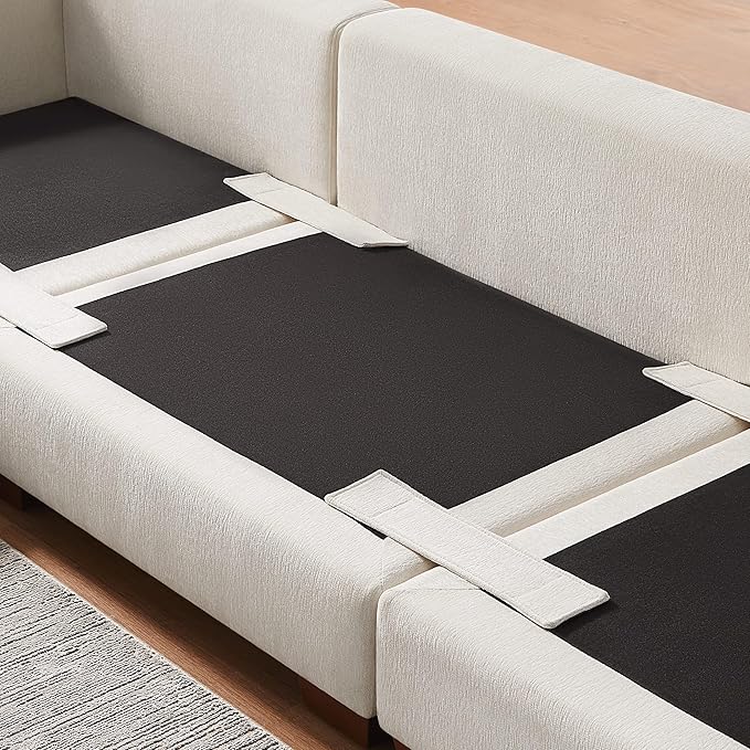 VANOMi 37.4 Upholstered Square Module for Modular Sectional Sofa (Beige Ottoman Module)