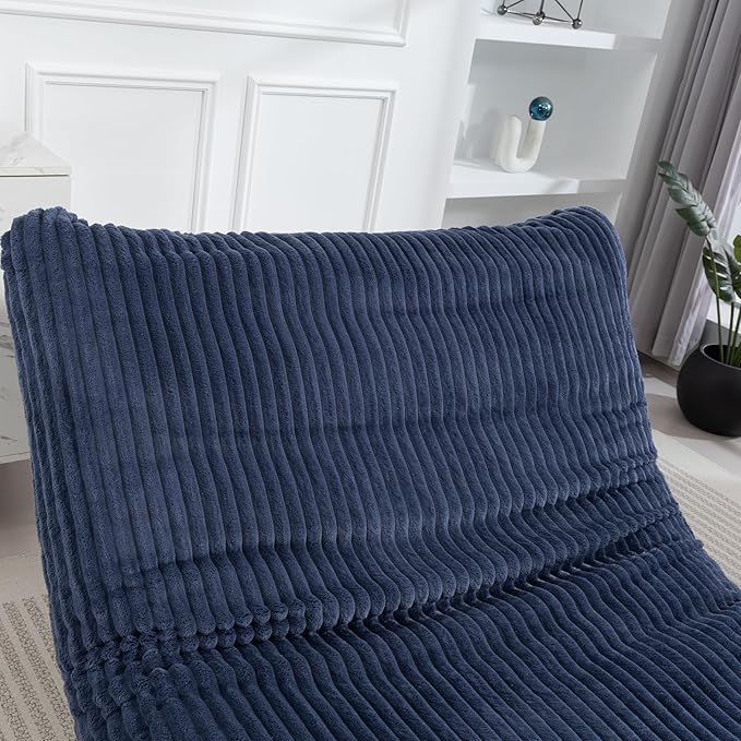 Living Room Chairs Comfy Accent Reading Chair Giant Bean Bag Cloud Chair with Frame for Adults Oversized Beanbag Lounge Sofa for Bedroom (Blue)