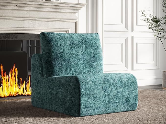 EASE MOOSE Milddle Module Seat for Boneless Sectional Modular Cloud Couch Sectional Armless Chair for Modular Boneless Cloud Sofa Blue