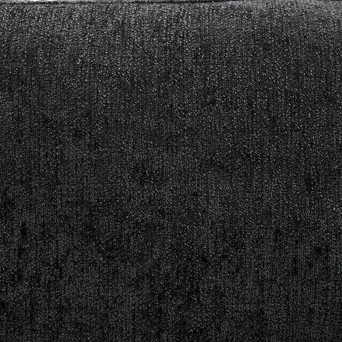 Christopher Knight Home Brena Modern Chenille Upholstered Loveseat Sofa Wooden 2 Seater Sofa Couch with Deep Seat Comfy Cloud Couch for Living Room Bedroom Home Office Black