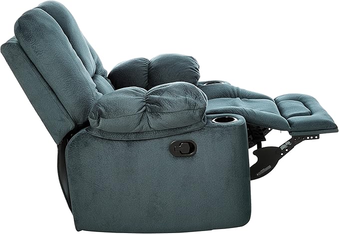 Christopher Knight Home Gannon Fabric Gliding Recliner Steel 38.5D x 42.5W x 41H in