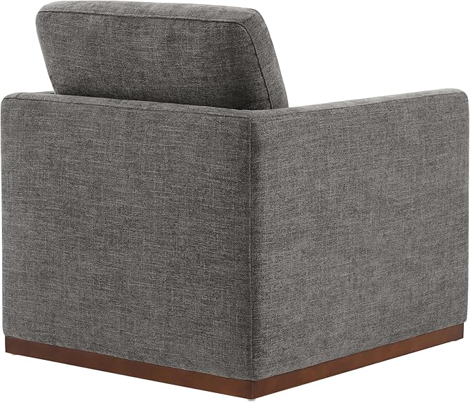 CHITA Swivel Accent Chair FSC Certified Mid Century Modern Arm Chair for Living Room and Bedroom Fully Assembled Grey