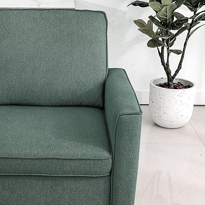 L Shaped Sectional Sofa with Pull Out Bed Premium Modern Linen Modular Sectional Sofa Large Slim Sofa Convertible Sleeper Couch Bed Certified Large 5 Seat Sectional Couch for Living Room Green