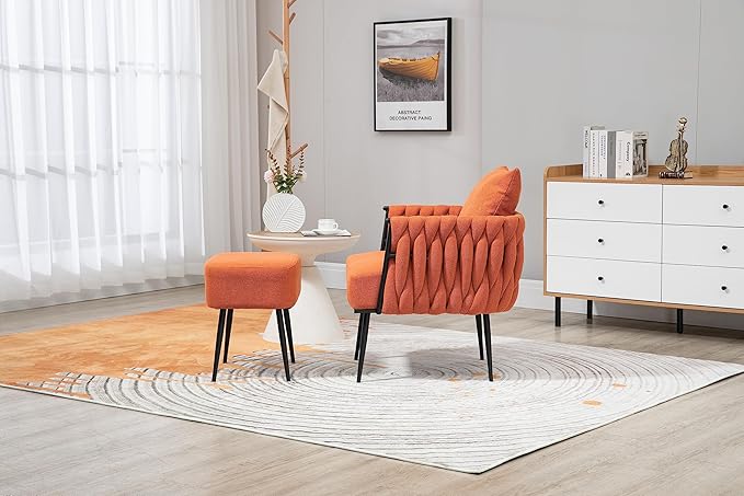Velvet Accent Chair Modern Upholstered Armchair Tufted Chair with Metal Frame Single Leisure Chairs for Living Room Bedroom