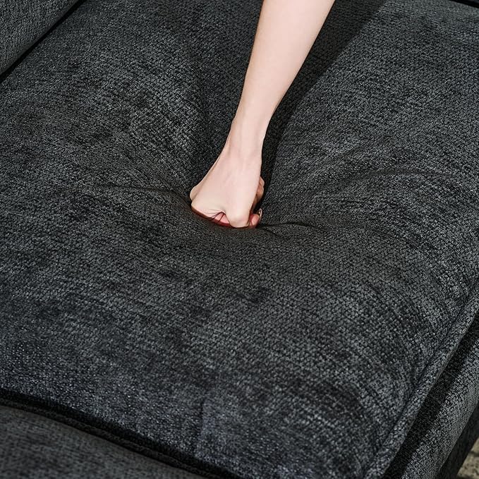 Eafurn 141 Oversized Modular Sectional Sofa with Movable Ottoman 6 Seater Modern Chenille Reversible Sofa Set Large Convertible U Shaped Couch for Living Room Apartment