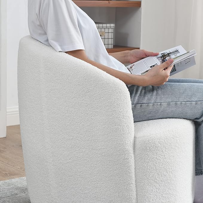 Swivel Barrel Chair Living Room Swivel Chair with Round Storage Chair 360 ° Swivel Club Chair Nursery Bedroom Office Hotel with upholstered Modern Armchair Fabric