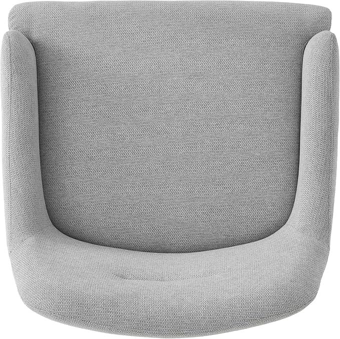 Christopher Knight Home Justin Modern Accent Chair with Metal Legs Chenille Upholstered Lounge Chair Indoor Curved Backrest Armchair Soft Cushion Seating for Living Room Reading Home Light Gray