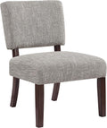 OSP Home Furnishings Jasmine ‎Mid-Century Modern Accent Chair with Wood Legs Tweed Charcoal Fabric