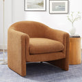 VANOMi 31.2 Accent Chair Modern Upholstered Living Room Chairs Comfy Single Sofa Chair for Bedroom Office Waiting Room (Curry Boucle)