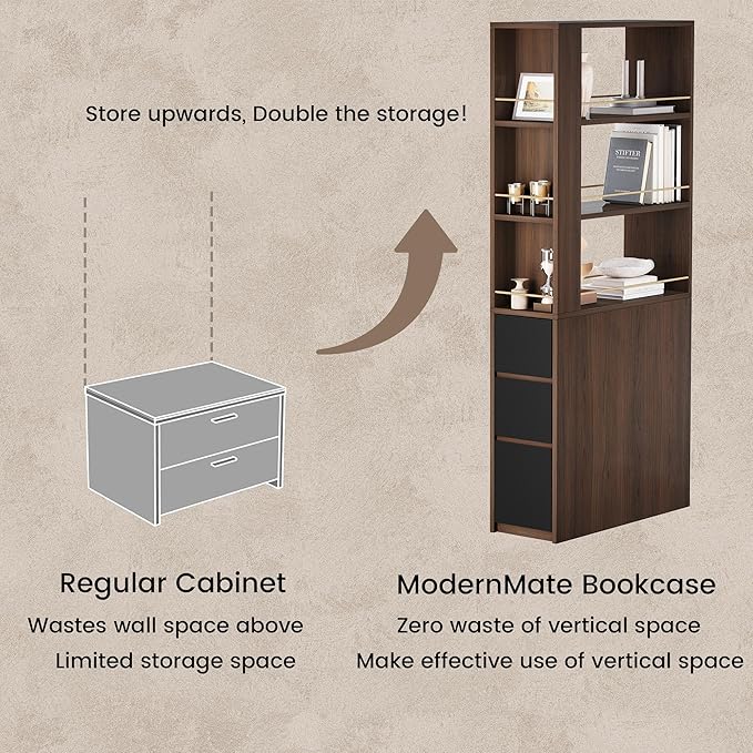 Electric Standing Desk with 3-Drawer Bookcase Adjustable Height Executive Desk Home Office Workstation with A Engineered Wood 1.18 Solid Desktop 71'' Corner Bookshelf Black Walnut