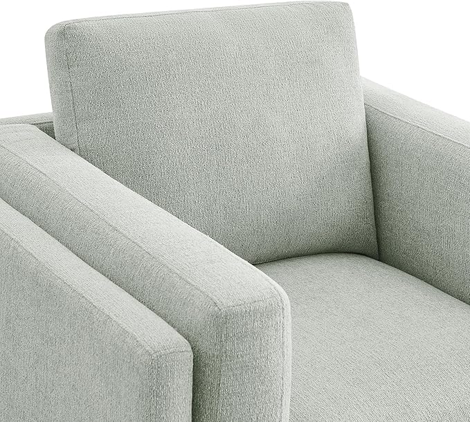 Modway Roscoe Fabric Armchair in Mist - Comfortable Deep Seat Accent Chair with Arms for Living Room or Bedroom