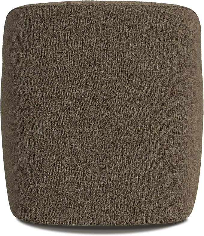 Spatial Order Upholstered 360° Barrel Back Swivel Chair | Accent Chairs for Living Room &amp Bedroom | Decorative Home Furniture Brown Boucle