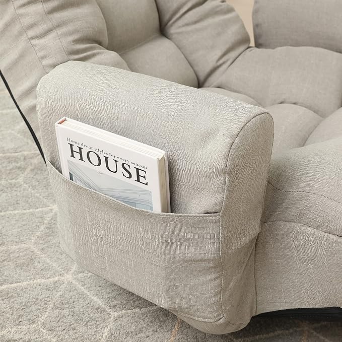 YAFF Adjustable Head and Waist Game Chair Lounge Chair in The Living Room 360 Degree rotatable Sofa ChairRotatable seat Leisure Chair Deck ChairLeisure Sofa and Lounge Chair combination-2598