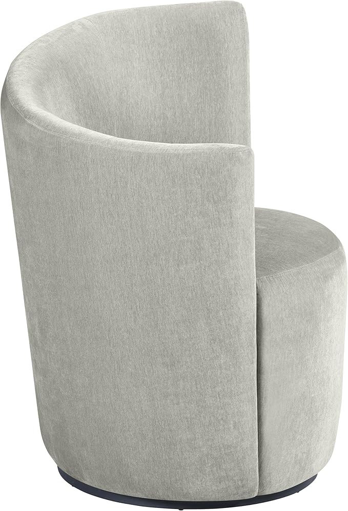 Coaster Home Furnishings - Nueva - Wood - Upholstered Swivel Accent Chair with Curved Backrest Cushioned Seat and Contemporary Style - Living Room - Dove Grey - 907527