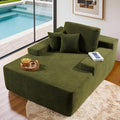 48 Oversized Chaise Lounge Indoor Upholstered Sofa Bed Sleeper Couch Reading Fluffy Plush Cloud Sofas Couches for Living RoomGreen-Velvet