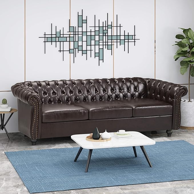 Christopher Knight Home Norma Sofas Brown Dark Brown