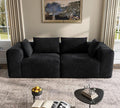 75'' Boneless Couch - Sectional Cloud Sofa for Living RoomTwo-Seater Modular CouchesNo Assembly Required Suitable for Living Rooms and BedroomsBlack