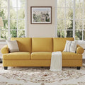 91 Inch Lawson Sofa with Extra Deep Seats Oversize Mid-Century 3-Seat Sofa Couch for Living Room Apartment Lounge Yellow