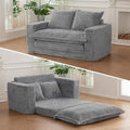YOSHOOT Loveseat Sleeper Sofa Convertible Sofa Bed Couch Futon Couches for Living Room 3-in-1 Pull Out Floor Couch with Cushion and Pillows Dark Grey
