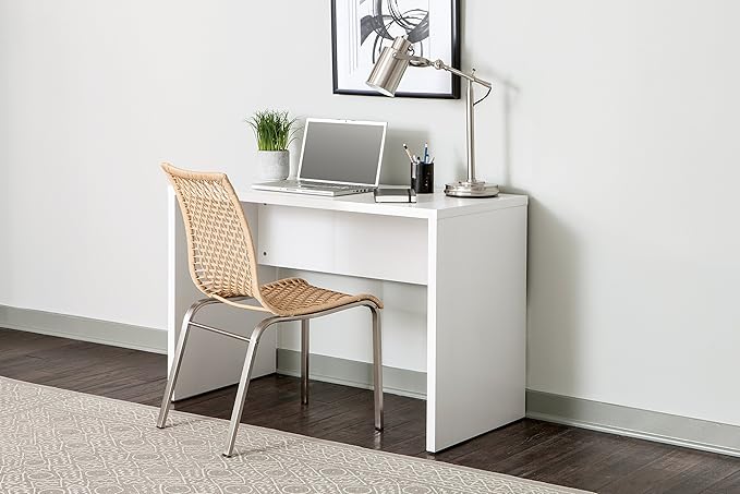 ClosetMaid 43.8 in. W Home Office Desk for Computer Laptop Writing Study with Modern Simple Style White Finish 44 W x 22 D