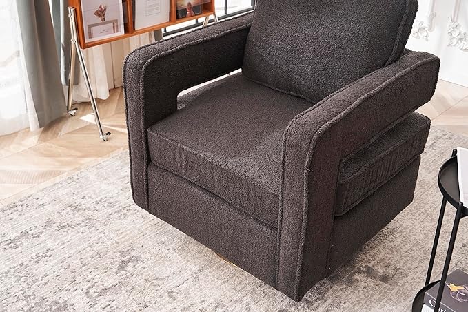 Swivel Barrel Chair for Living Room360 Degree Swivel Club Modern Accent Single Sofa Chair Small Leisure Arm Chair for Nursery Hotel Bedroom Office