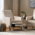 KEIKI Push Back Chair for Living Room Mid-Century Modern Recliner with Birch Legs