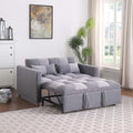 Loveseat Sleeper Sofa Bed Pull Out Couch with Adjustable Backrest and Soft Fabric Deal for Living Room and Small Spaces Grey