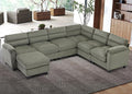CANMOV Modular Sectional Couches with Ottoman Convertible U Shaped Sofa Couch 7 Seat Sofa with Chaise for Living RoomCorduroy Couch Green